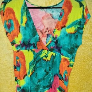 Daytrip asymmetrical v-neck blouse